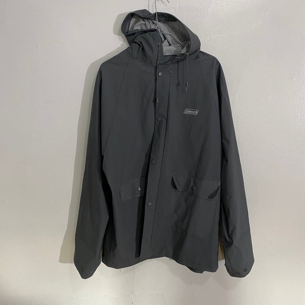 Coleman Rain Jacket- charcoal grey hooded